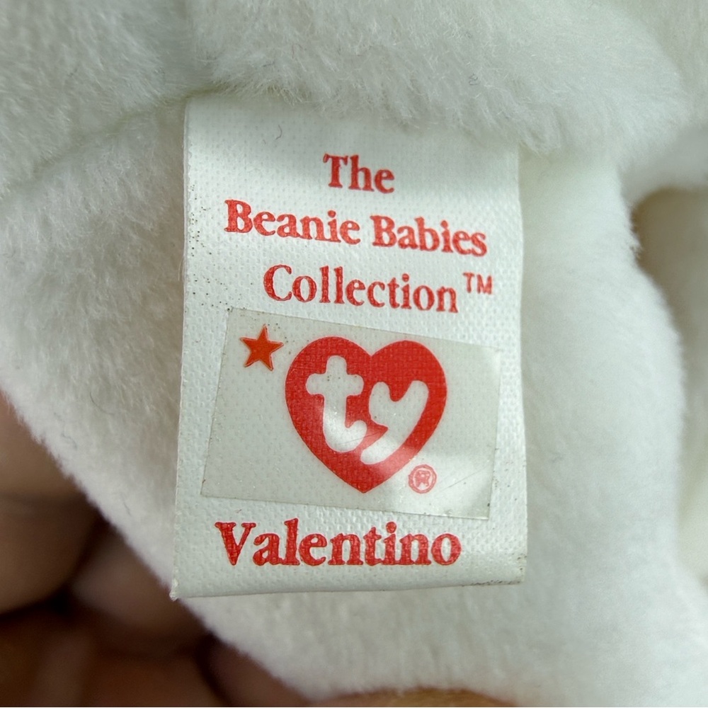 ❤️Rare Factory Sticker/PVC/German Nürnberg Tag - TY Valentino Beanie Baby 1994 - Picture 13 of 17
